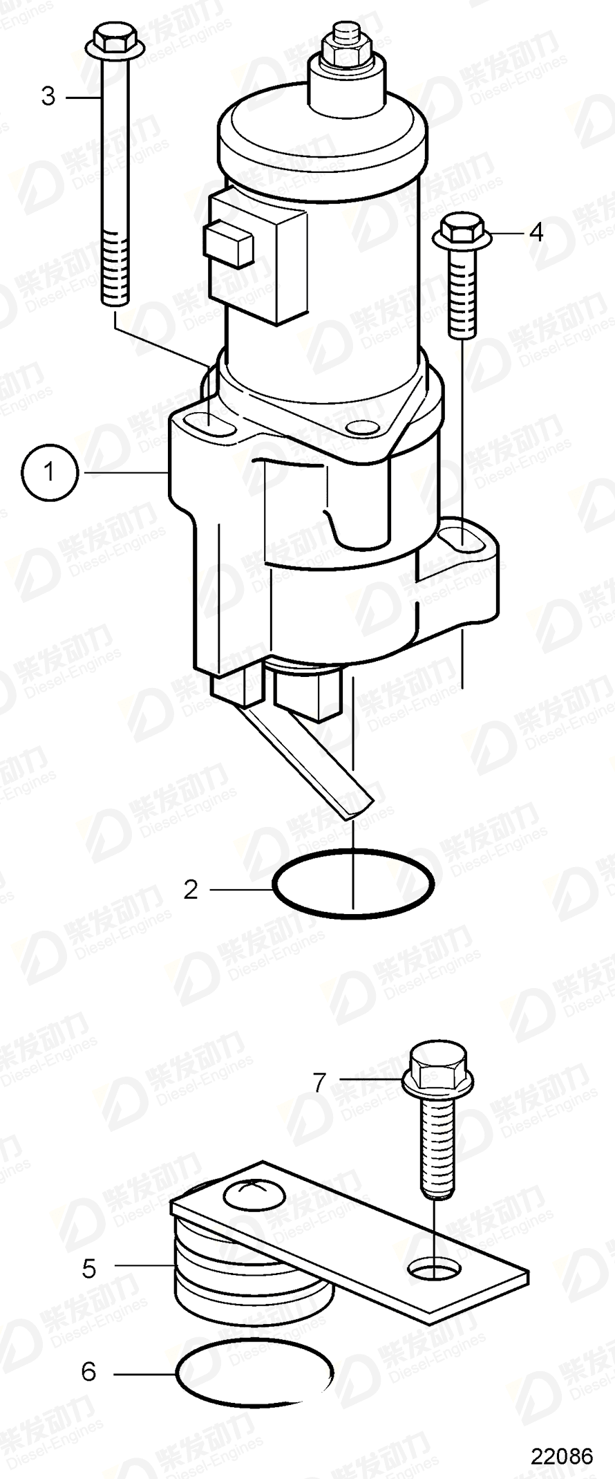 VOLVO Solenoid 21175959 Drawing